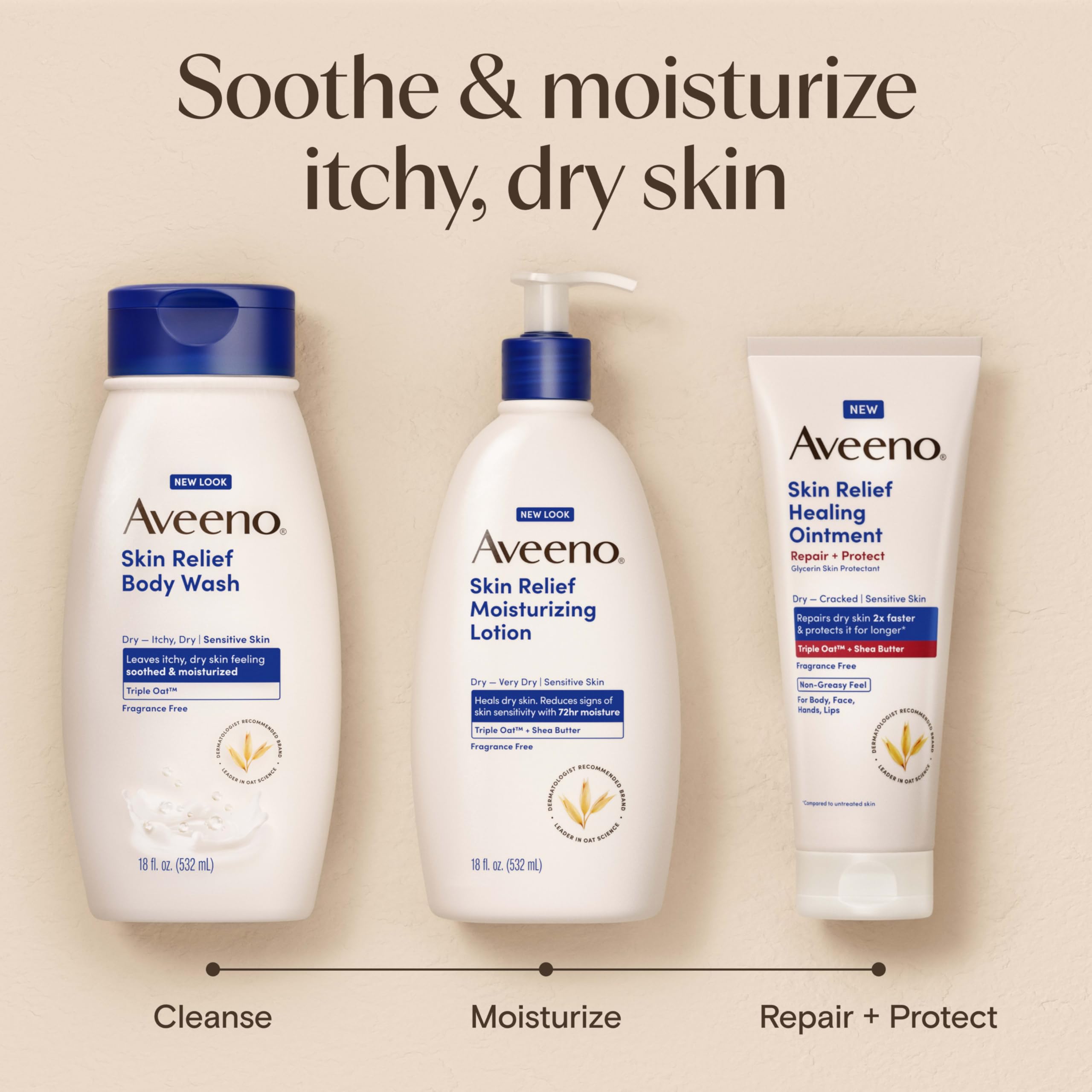 Amazon | Aveeno, Active Naturals, Skin Relief 24hr Moisturizing